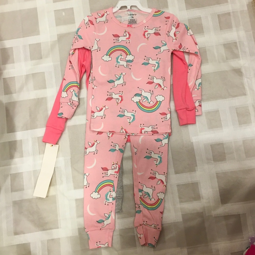 NWT Carters 4 pieces pajama set 100%cotton size 3T. - Picture 2 of 6
